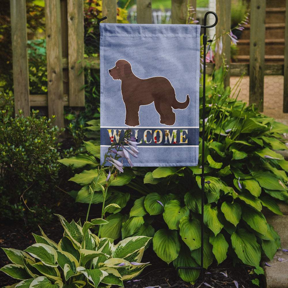 Brown Goldendoodle Welcome Garden Flag Mailbox Decorative Yard Banner Outside Patio Artwork for Flower Beds, Garden Size, Multicolor