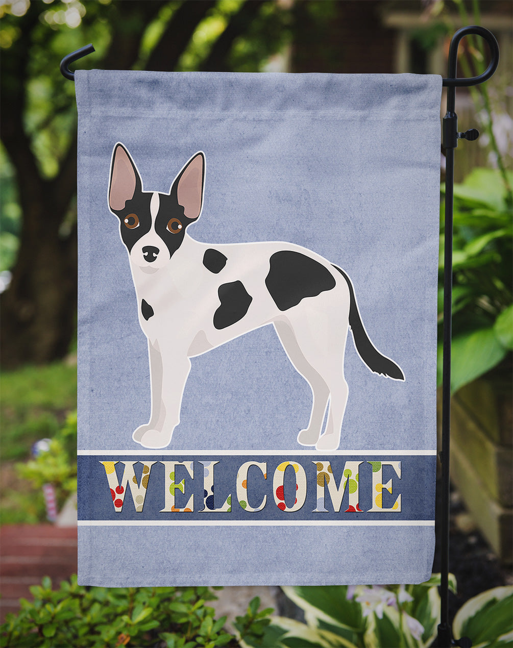 Jackhuahua Welcome Garden Flag Mailbox Decorative Yard Banner Outside Patio Artwork for Flower Beds, Garden Size, Multicolor