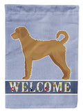 Tan Labradoodle Welcome Garden Flag Mailbox Decorative Yard Banner Outside Patio Artwork for Flower Beds, Garden Size, Multicolor
