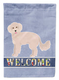 Maltipoo Welcome House Flag 28x40 Porch Sleeve Pole Decorative Outside Yard Banner Artwork Wall Hanging, Polyester