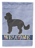 Black Maltipoo Welcome House Flag 28x40 Porch Sleeve Pole Decorative Outside Yard Banner Artwork Wall Hanging, Polyester