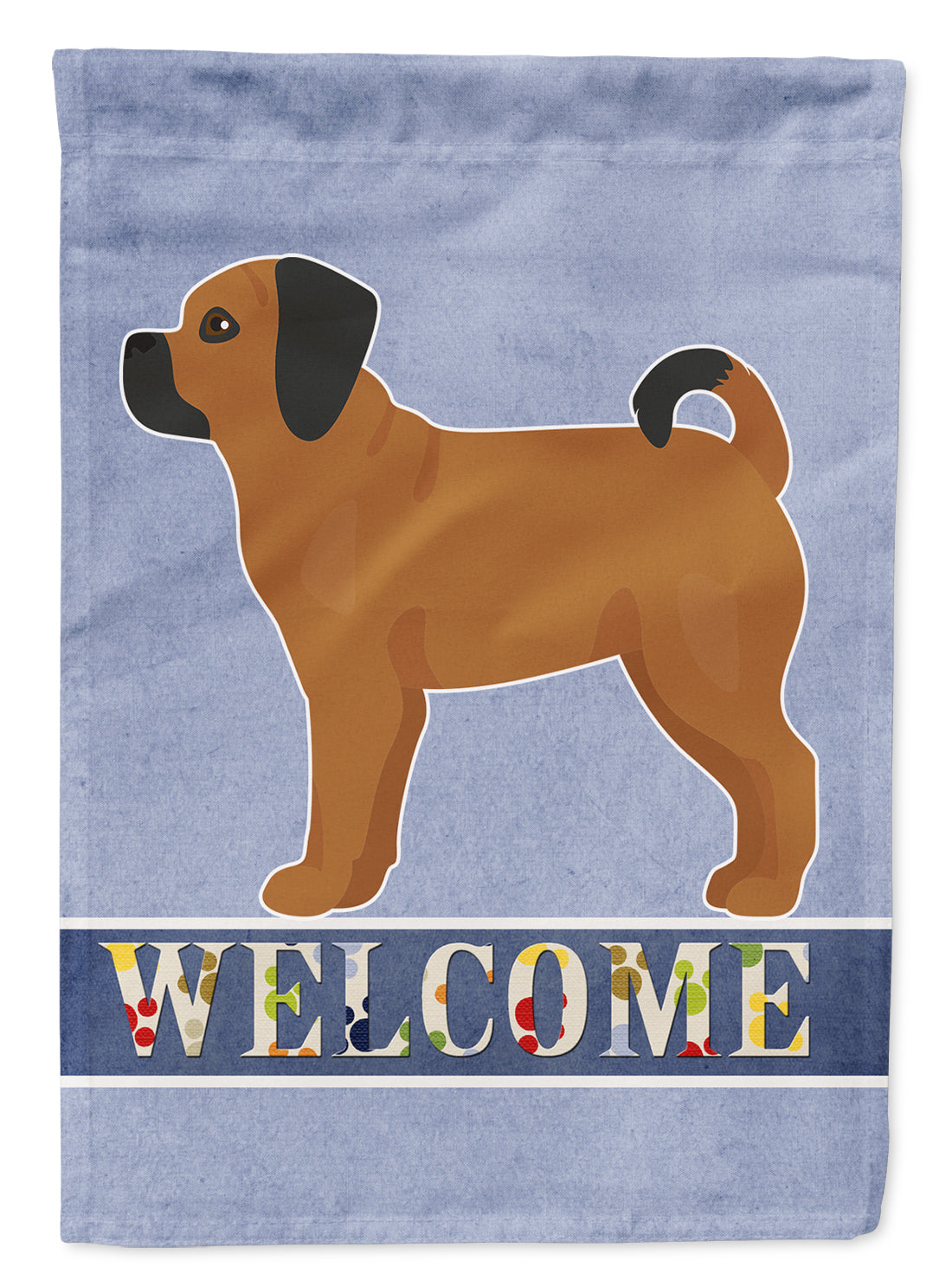 Puggle Welcome Garden Flag Mailbox Decorative Yard Banner Outside Patio Artwork for Flower Beds, Garden Size, Multicolor