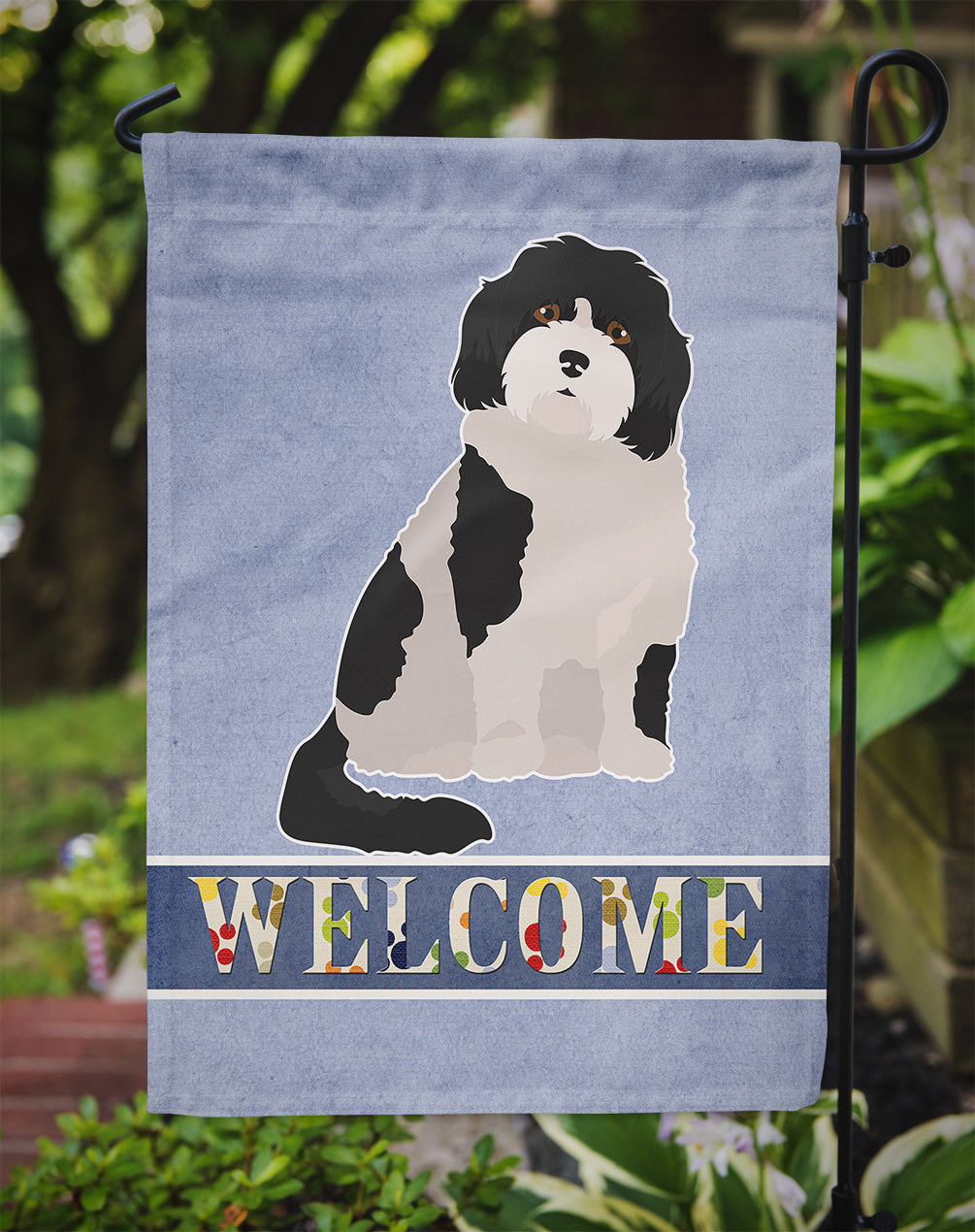 Cavachon #3 Welcome Garden Flag Mailbox Decorative Yard Banner Outside Patio Artwork for Flower Beds, Garden Size, Multicolor