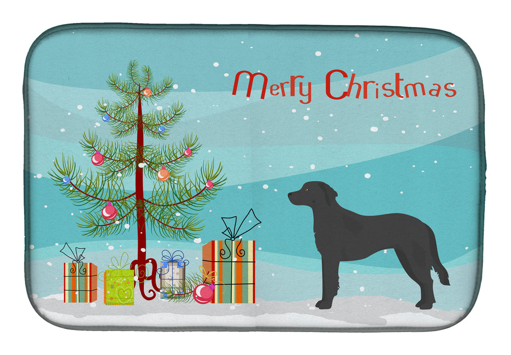 Black Goldador Christmas Tree Dish Drying Mat Absorbent Dish Drying Mat Pad for Kitchen Counter Dish Drainer Mat for Countertop, 14 x 21", Multicolor