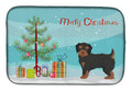 Yorkiepoo #1 Christmas Tree Dish Drying Mat Absorbent Dish Drying Mat Pad for Kitchen Counter Dish Drainer Mat for Countertop, 14 x 21", Multicolor