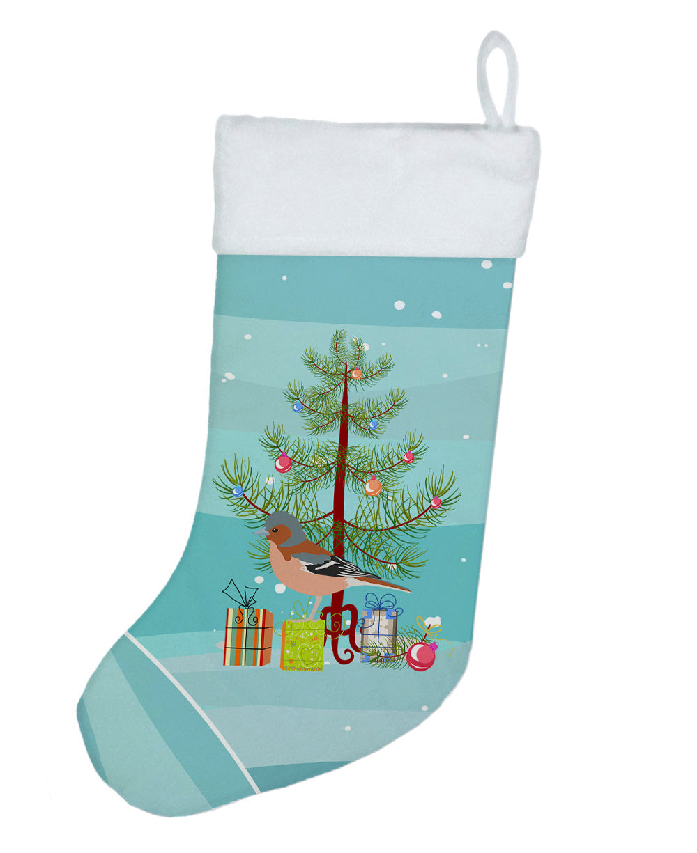 Finch Merry Christmas Holiday Stocking Double-Sided Print, Polyester Suede,11x18, Made in USA