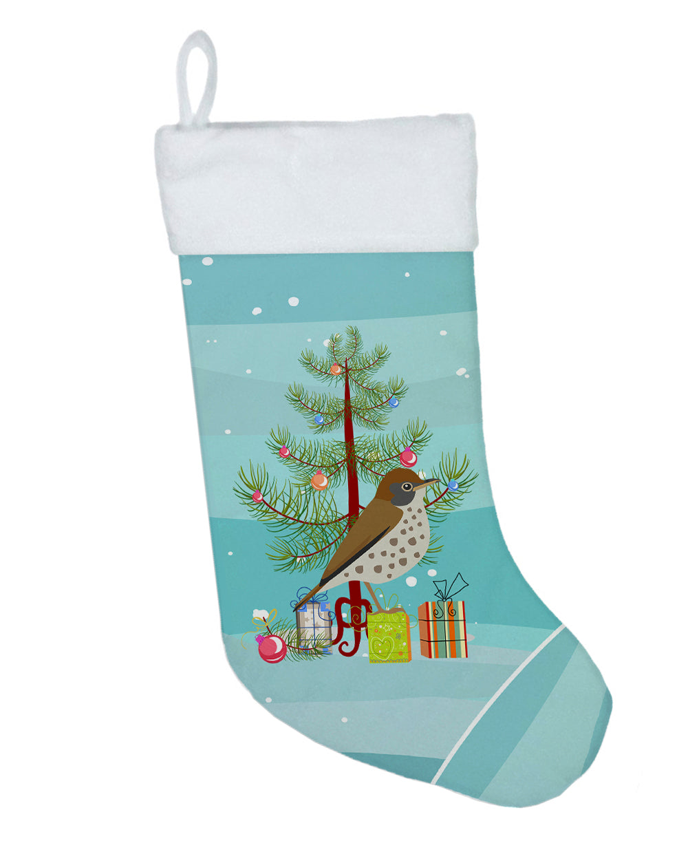 Thrush Merry Christmas Holiday Stocking Double-Sided Print, Polyester Suede,11x18, Made in USA