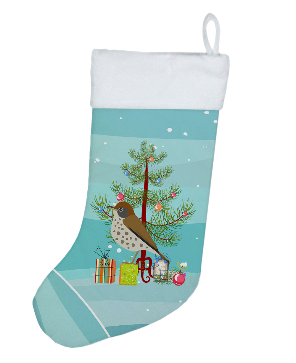 Thrush Merry Christmas Holiday Stocking Double-Sided Print, Polyester Suede,11x18, Made in USA