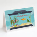 Goldfish Common Merry Christmas Greeting Cards Pack of 8 Blank Cards with Envelopes Whimsical A7 Size 5x7