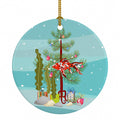 Shubunkin Goldfish Merry Christmas Ceramic Ornament Christmas Tree Hanging Decorations for Home Christmas Holiday, Party, Gift, 3 in, Multicolor