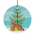 American Wirehair Cat Christmas Ceramic Ornament Christmas Tree Hanging Decorations for Home Christmas Holiday, Party, Gift, 3 in, Multicolor