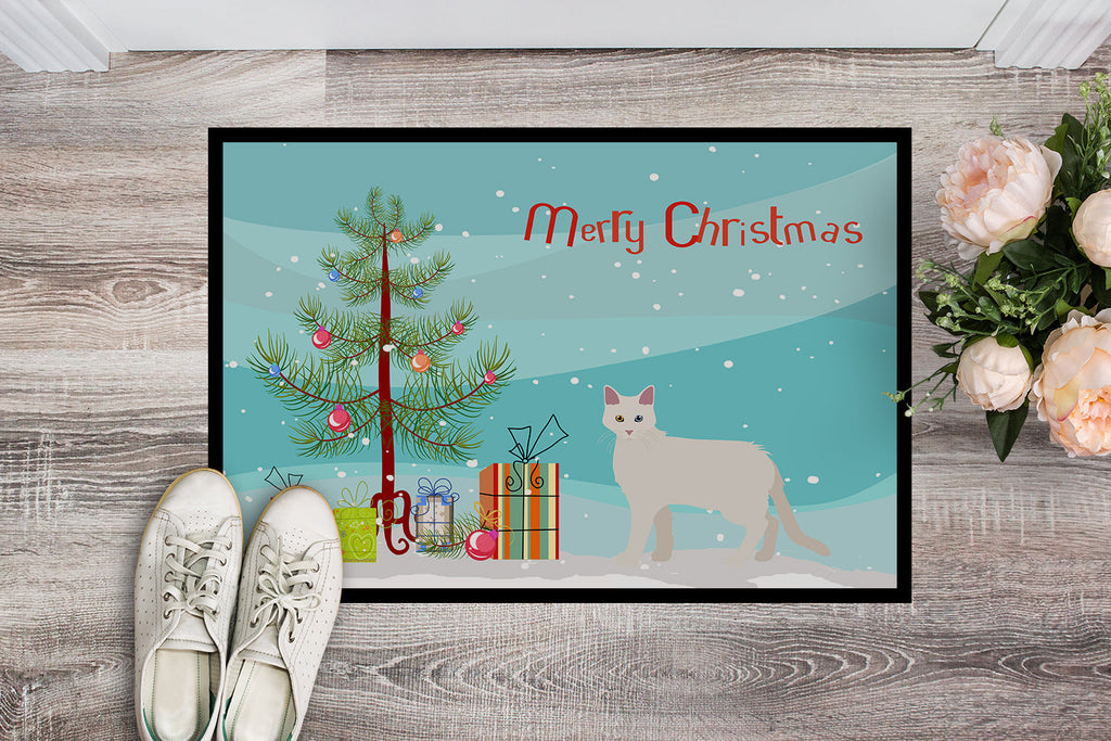 Aphrodite Giant Cat Christmas Doormat Indoor Outdoor 24H X 36W Front Door Mat Rugs for Entryway, Non Slip Washable Low Pile,