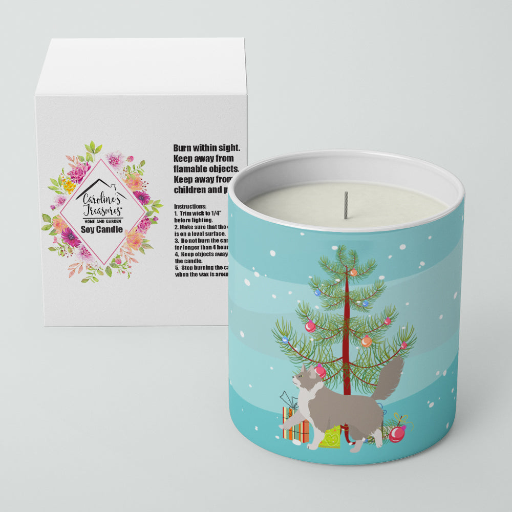 Asian Semi Longhaired Cat Christmas Decorative Soy Candle Nature Soy Wax Essential Oil Home Decor Ideal for Bedroom Kitchen Bath Office Gift, 10 oz