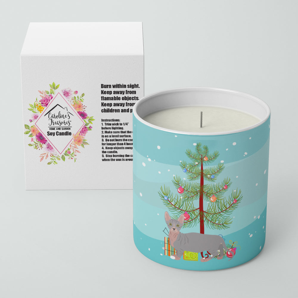 Bambino Cat Christmas Decorative Soy Candle Nature Soy Wax Essential Oil Home Decor Ideal for Bedroom Kitchen Bath Office Gift, 10 oz