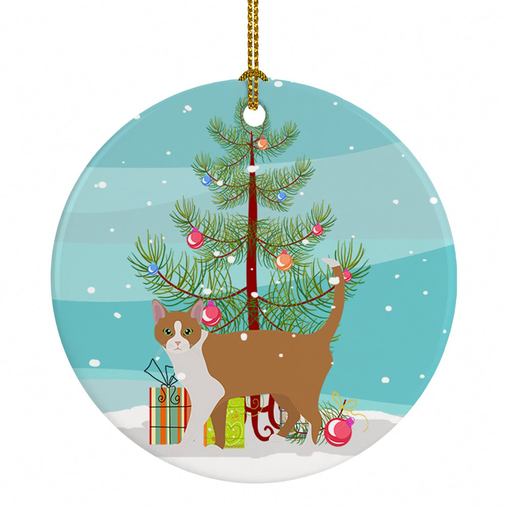 Brazilian Shorthair Cat Christmas Ceramic Ornament Christmas Tree Hanging Decorations for Home Christmas Holiday, Party, Gift, 3 in, Multicolor