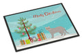British Semi Longhair Cat Christmas Doormat Indoor Outdoor 18H X 27W Front Door Mat Rugs for Entryway, Non Slip Washable