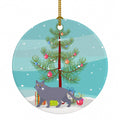 British Shorthair Cat Christmas Ceramic Ornament Christmas Tree Hanging Decorations for Home Christmas Holiday, Party, Gift, 3 in, Multicolor