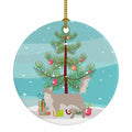 Chantilly Tiffany Cat Christmas Ceramic Ornament Christmas Tree Hanging Decorations for Home Christmas Holiday, Party, Gift, 3 in, Multicolor