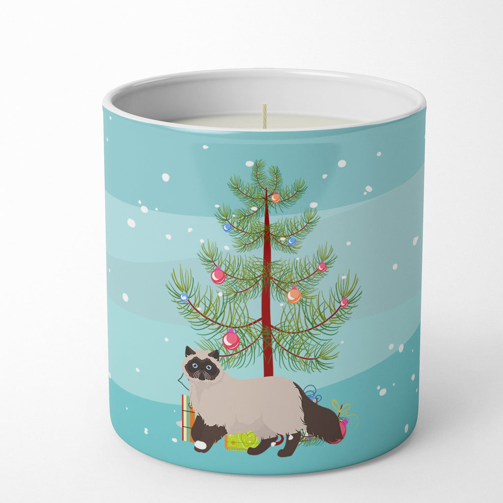 Colorpoint Persian Hymalayan Cat Christmas Decorative Soy Candle Nature Soy Wax Essential Oil Home Decor Ideal for Bedroom Kitchen Bath Office Gift, 10 oz