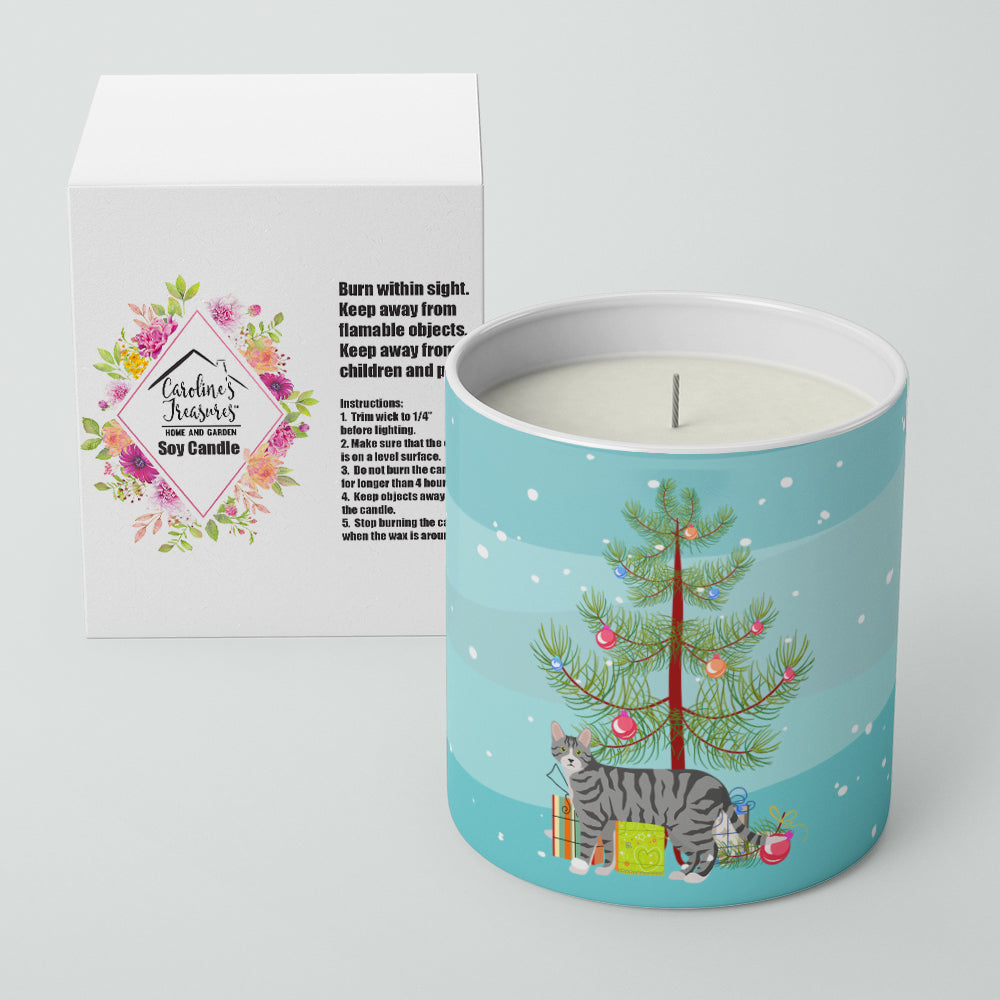 Dragon Li Cat Christmas Decorative Soy Candle Nature Soy Wax Essential Oil Home Decor Ideal for Bedroom Kitchen Bath Office Gift, 10 oz