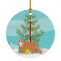 European Shorthair Cat Christmas Ceramic Ornament Christmas Tree Hanging Decorations for Home Christmas Holiday, Party, Gift, 3 in, Multicolor