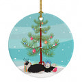 Napoleon Cat Christmas Ceramic Ornament Christmas Tree Hanging Decorations for Home Christmas Holiday, Party, Gift, 3 in, Multicolor