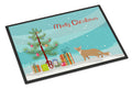 Oriental Longhair Cat Christmas Doormat Indoor Outdoor 18H X 27W Front Door Mat Rugs for Entryway, Non Slip Washable