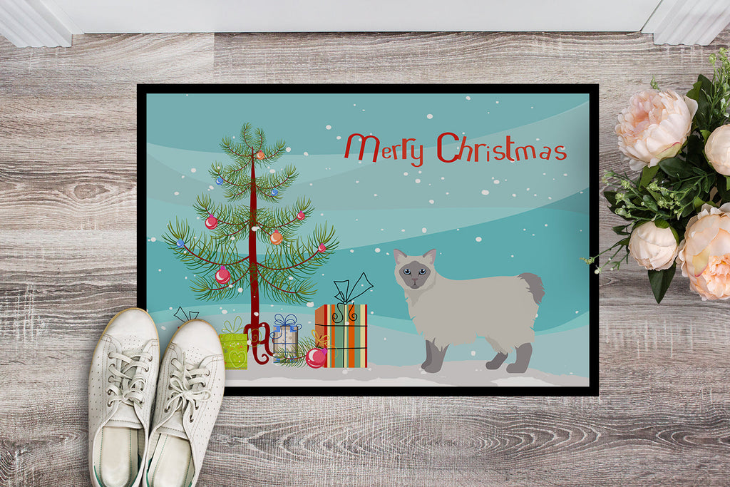 Owyhee Bob Cat Christmas Doormat Indoor Outdoor 18H X 27W Front Door Mat Rugs for Entryway, Non Slip Washable