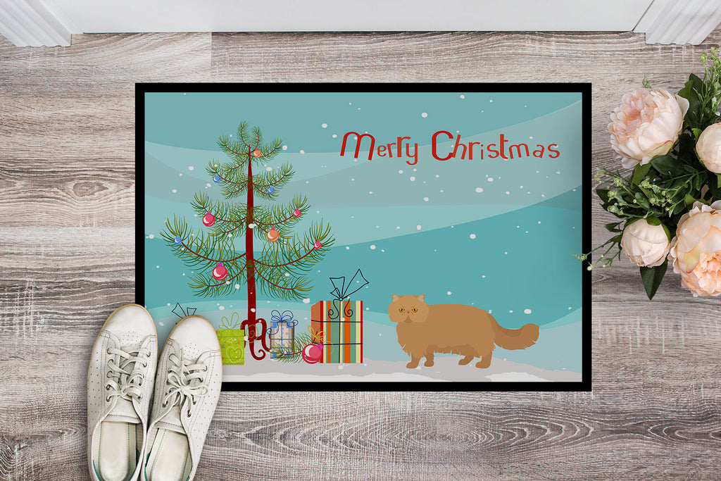 Persian Modern Cat Christmas Doormat Indoor Outdoor 24H X 36W Front Door Mat Rugs for Entryway, Non Slip Washable Low Pile,