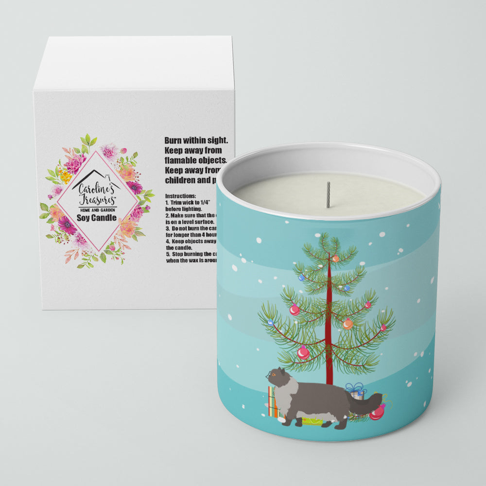 Persian Modern Cat Christmas Decorative Soy Candle Nature Soy Wax Essential Oil Home Decor Ideal for Bedroom Kitchen Bath Office Gift, 10 oz