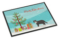 Poodle Cat Cat Christmas Doormat Indoor Outdoor 24H X 36W Front Door Mat Rugs for Entryway, Non Slip Washable Low Pile,