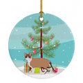 Snowshoe Cat Christmas Ceramic Ornament Christmas Tree Hanging Decorations for Home Christmas Holiday, Party, Gift, 3 in, Multicolor