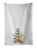 Snowshoe Cat Christmas Kitchen Towel Set of 2 White Dish Towels Decorative Bathroom Hand towel for Hand, Face, Hair, Yoga, Tea, Dishcloth, 19 X 28", White