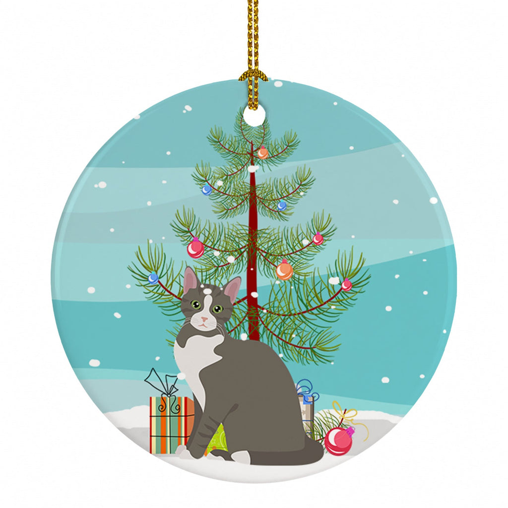 Brazilian Shorthair Cat Christmas Ceramic Ornament Christmas Tree Hanging Decorations for Home Christmas Holiday, Party, Gift, 3 in, Multicolor