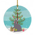 Korat Cat Christmas Ceramic Ornament Christmas Tree Hanging Decorations for Home Christmas Holiday, Party, Gift, 3 in, Multicolor