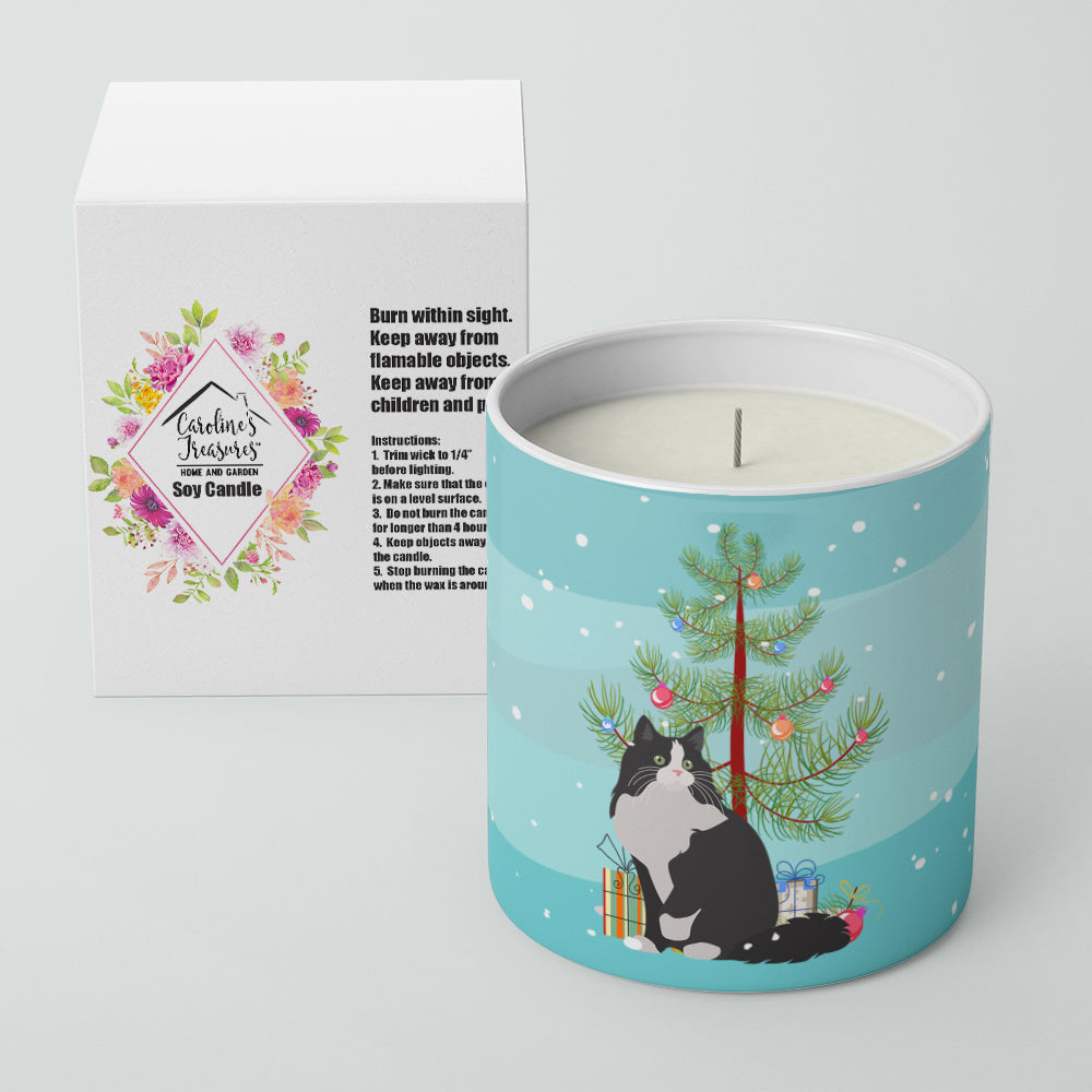 Ragamuffin Cat Christmas Decorative Soy Candle Nature Soy Wax Essential Oil Home Decor Ideal for Bedroom Kitchen Bath Office Gift, 10 oz