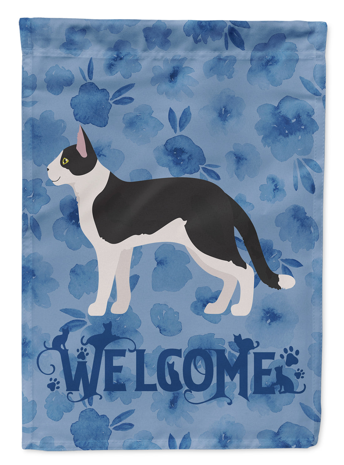 Bicolour Aegean Cat Welcome Garden Flag Mailbox Decorative Yard Banner Outside Patio Artwork for Flower Beds, Garden Size, Multicolor
