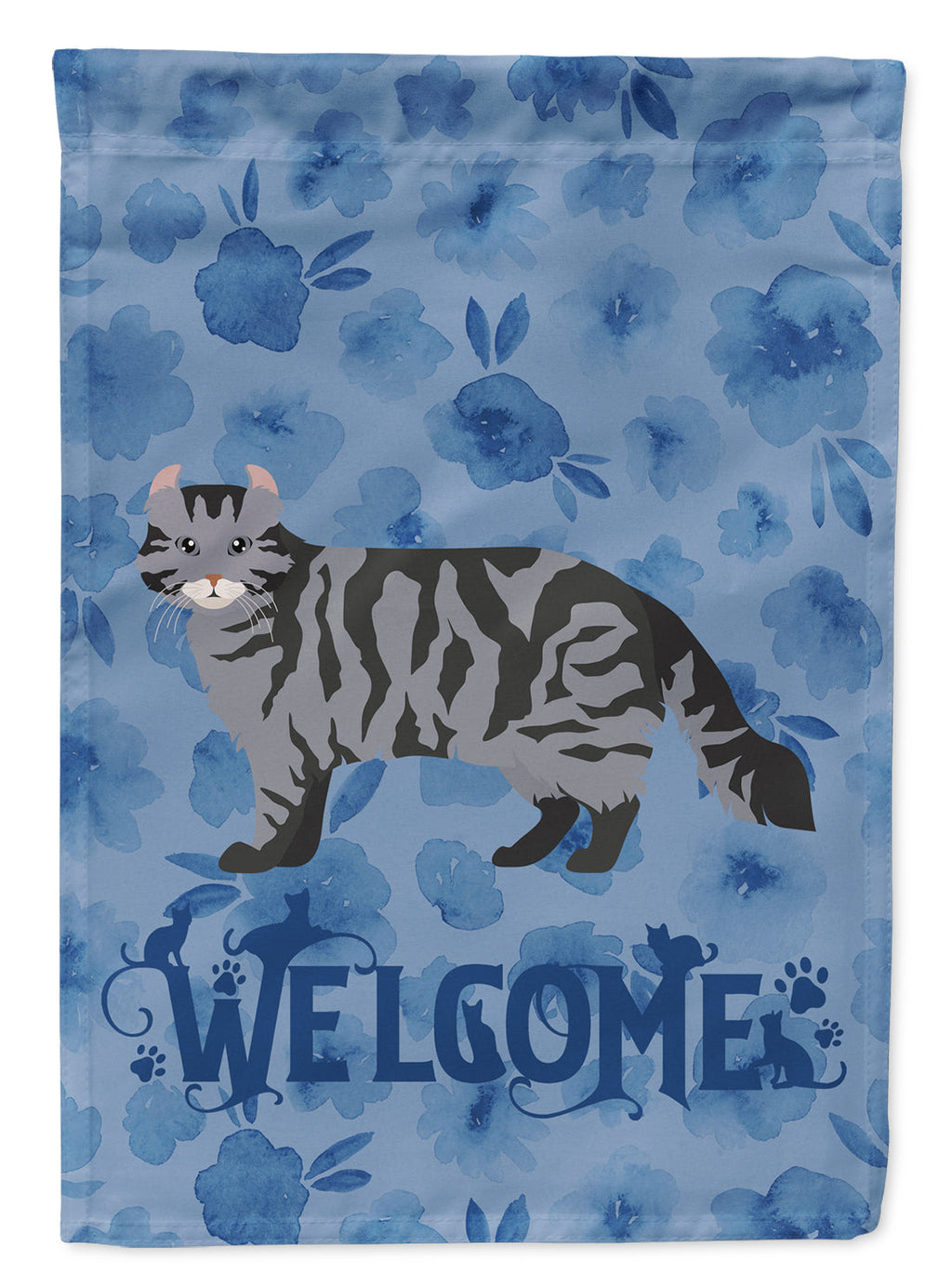 American Curl #1 Cat Welcome Garden Flag Mailbox Decorative Yard Banner Outside Patio Artwork for Flower Beds, Garden Size, Multicolor