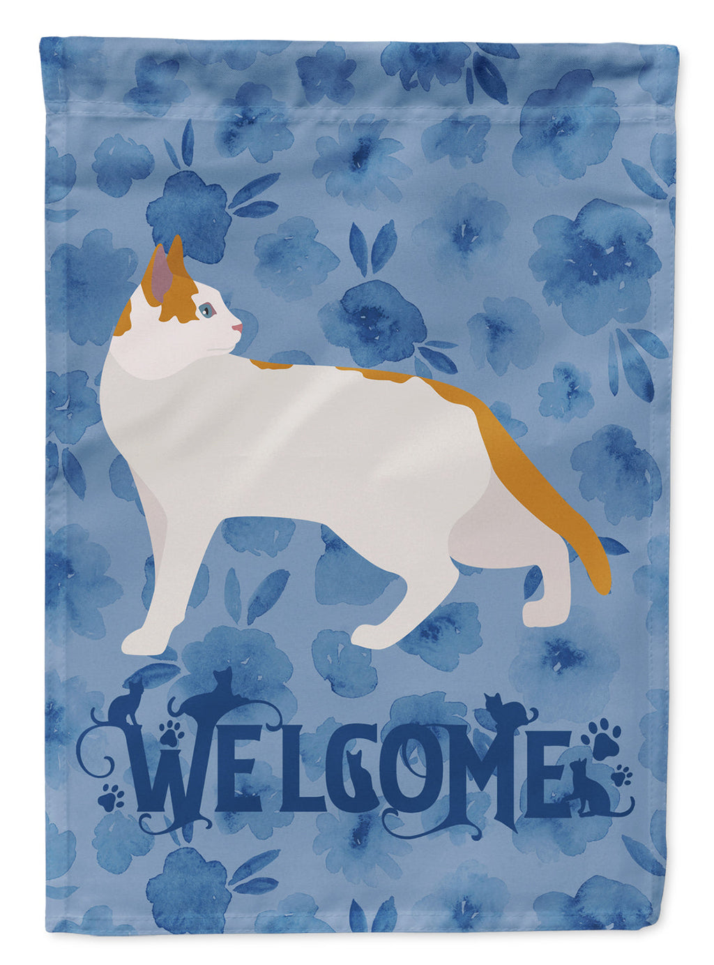Arabian Mau Cat Welcome Garden Flag Mailbox Decorative Yard Banner Outside Patio Artwork for Flower Beds, Garden Size, Multicolor
