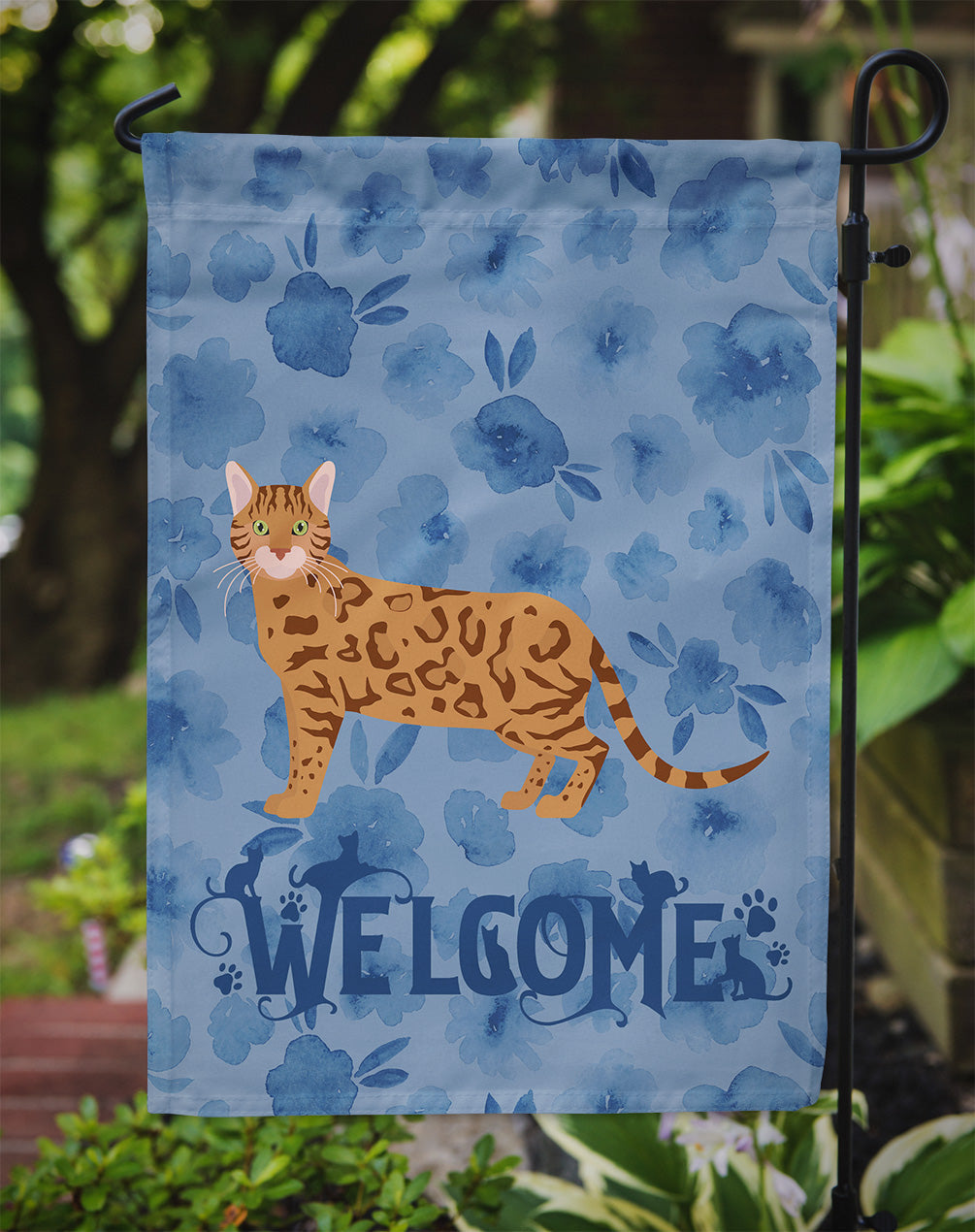 Bengal #2 Cat Welcome Garden Flag Mailbox Decorative Yard Banner Outside Patio Artwork for Flower Beds, Garden Size, Multicolor