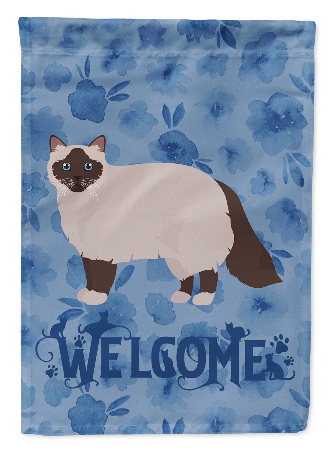 Birman Cat Welcome Garden Flag Mailbox Decorative Yard Banner Outside Patio Artwork for Flower Beds, Garden Size, Multicolor