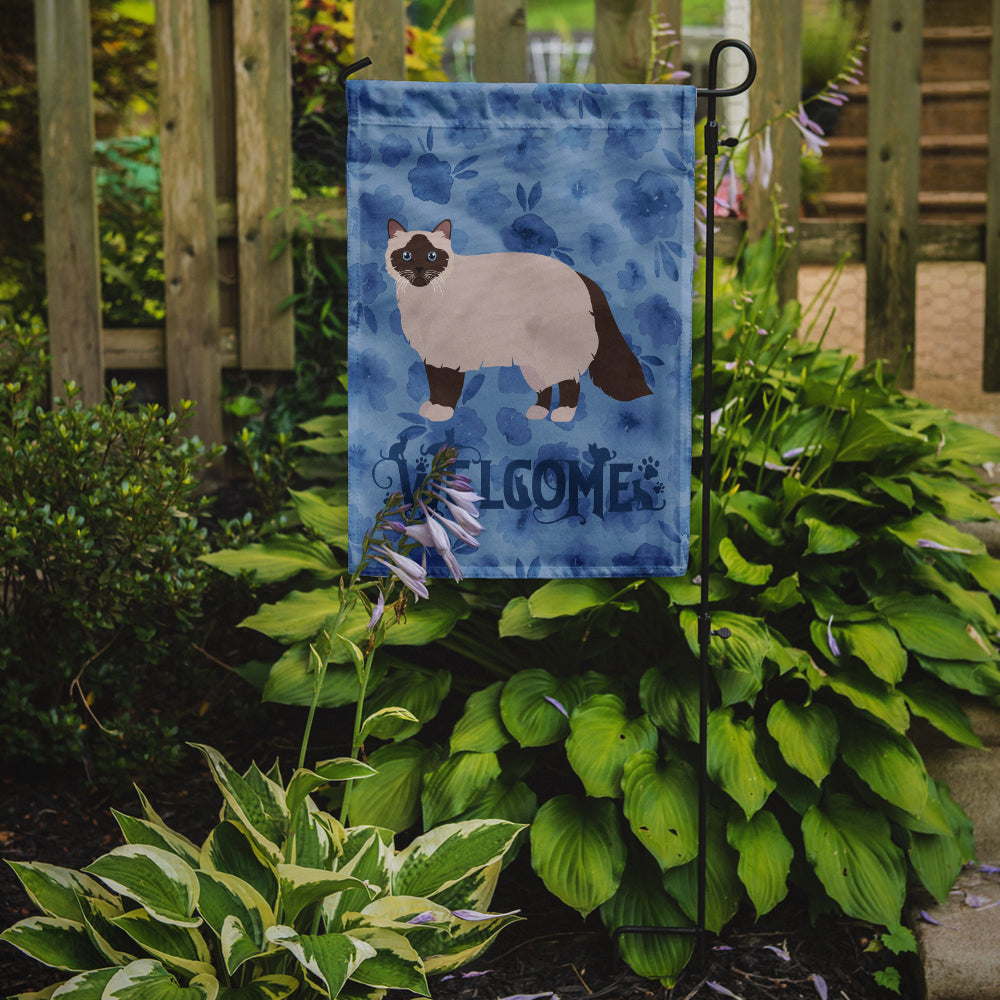 Birman Cat Welcome Garden Flag Mailbox Decorative Yard Banner Outside Patio Artwork for Flower Beds, Garden Size, Multicolor