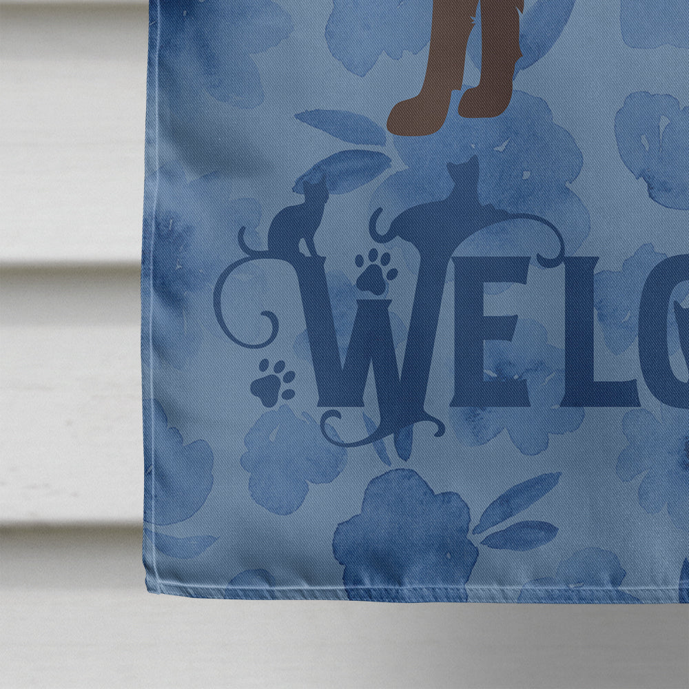 Colorpoint Longhair #3 Cat Welcome House Flag 28x40 Porch Sleeve Pole Decorative Outside Yard Banner Artwork Wall Hanging, Polyester