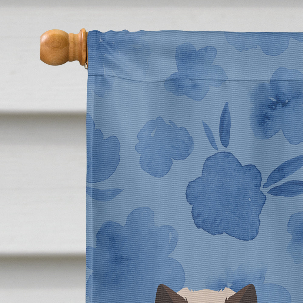 Colorpoint Persian Hymalayan Cat Welcome House Flag 28x40 Porch Sleeve Pole Decorative Outside Yard Banner Artwork Wall Hanging, Polyester