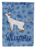 Colorpoint Shorthair Cat Welcome House Flag 28x40 Porch Sleeve Pole Decorative Outside Yard Banner Artwork Wall Hanging, Polyester