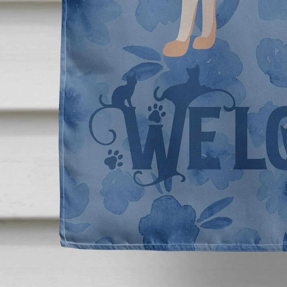Colorpoint Shorthair #3 Cat Welcome House Flag 28x40 Porch Sleeve Pole Decorative Outside Yard Banner Artwork Wall Hanging, Polyester