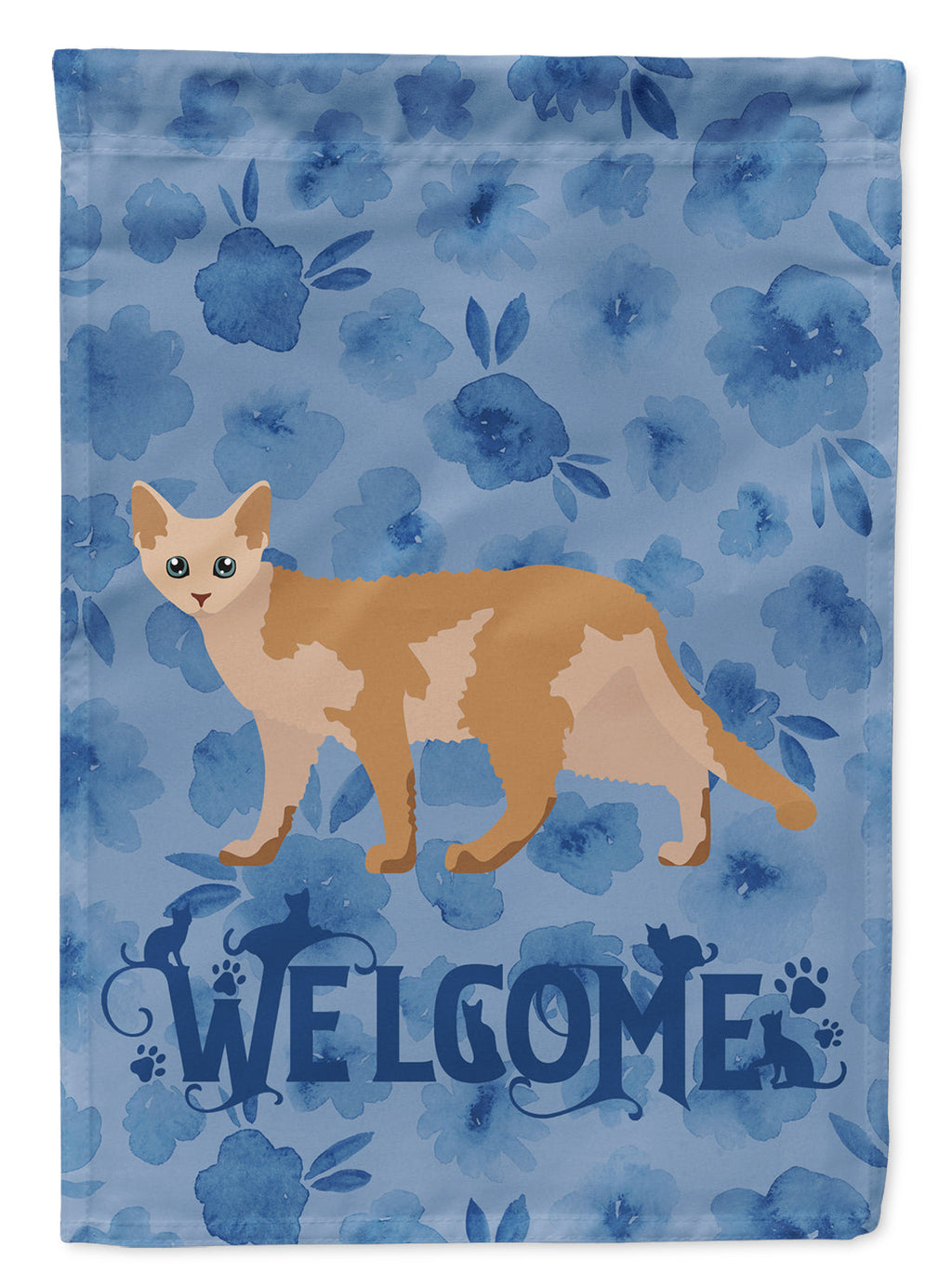 Devon Rex #3 Cat Welcome Garden Flag Mailbox Decorative Yard Banner Outside Patio Artwork for Flower Beds, Garden Size, Multicolor