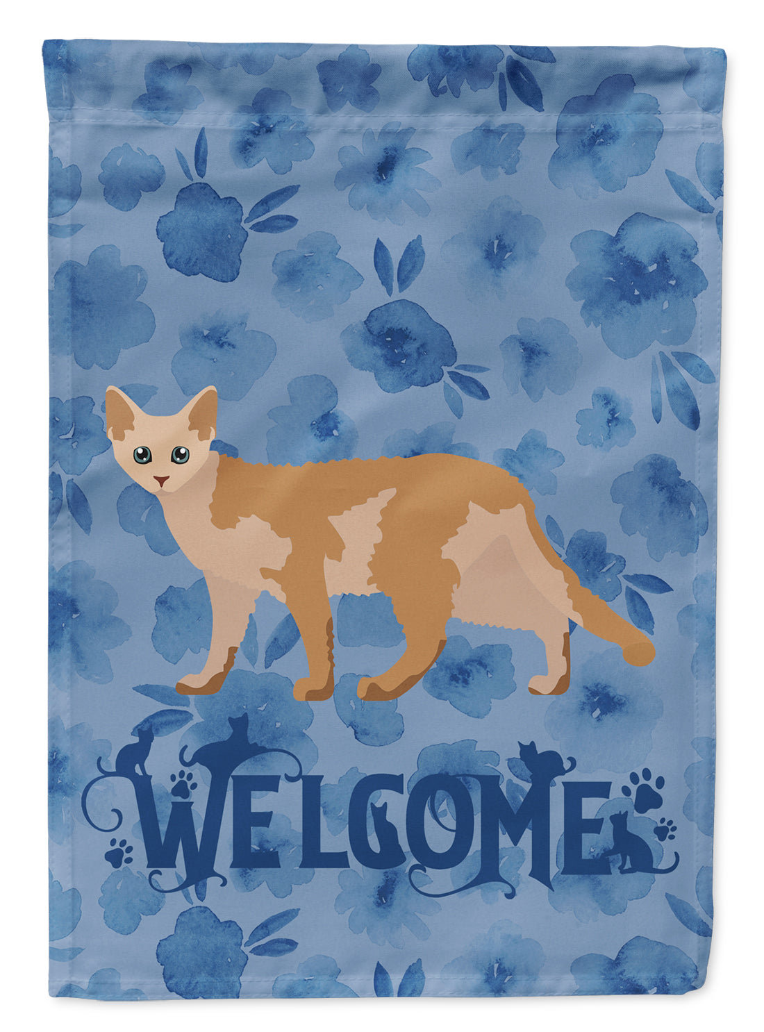 Devon Rex #3 Cat Welcome Garden Flag Mailbox Decorative Yard Banner Outside Patio Artwork for Flower Beds, Garden Size, Multicolor