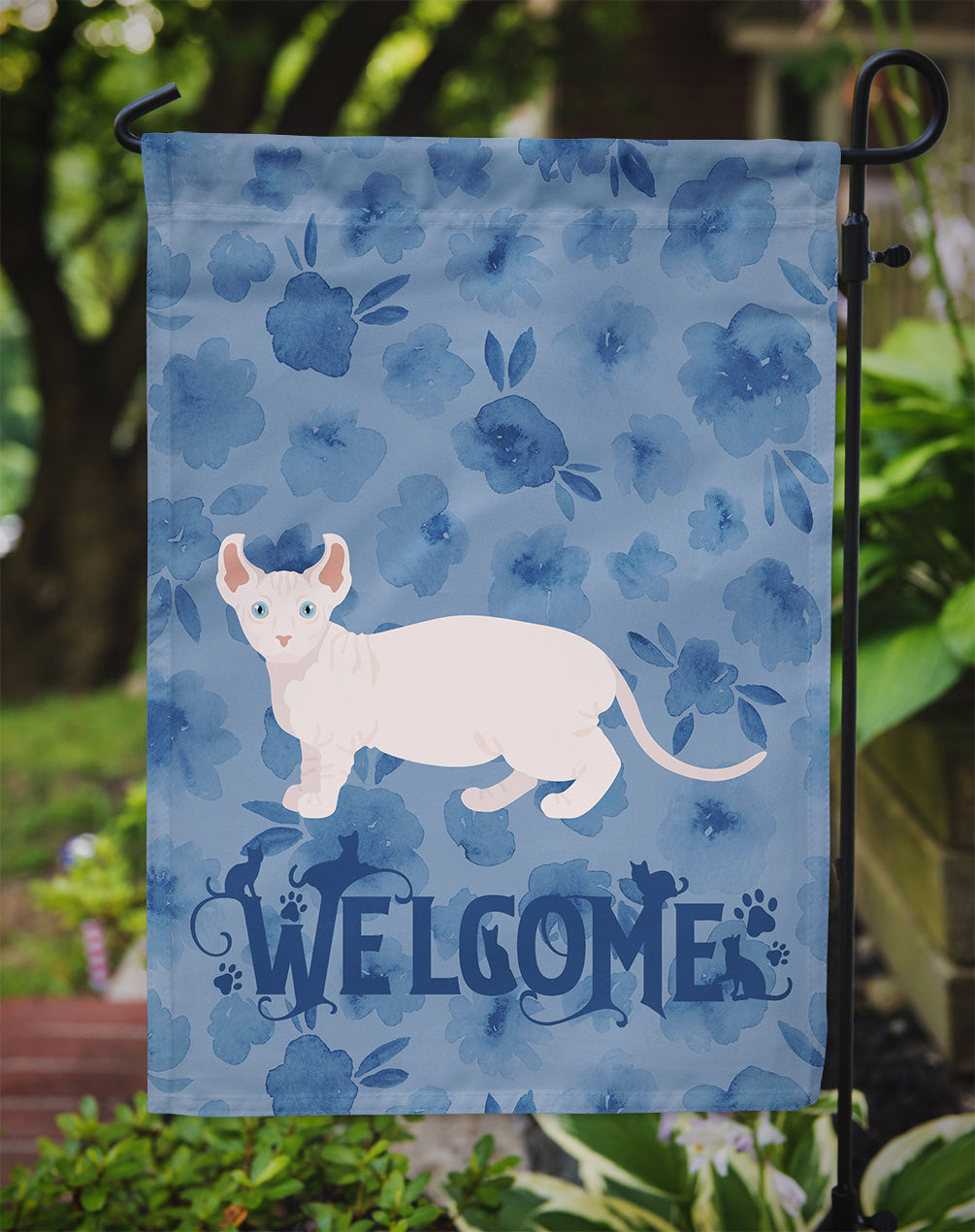 Dwelf #3 Cat Welcome Garden Flag Mailbox Decorative Yard Banner Outside Patio Artwork for Flower Beds, Garden Size, Multicolor