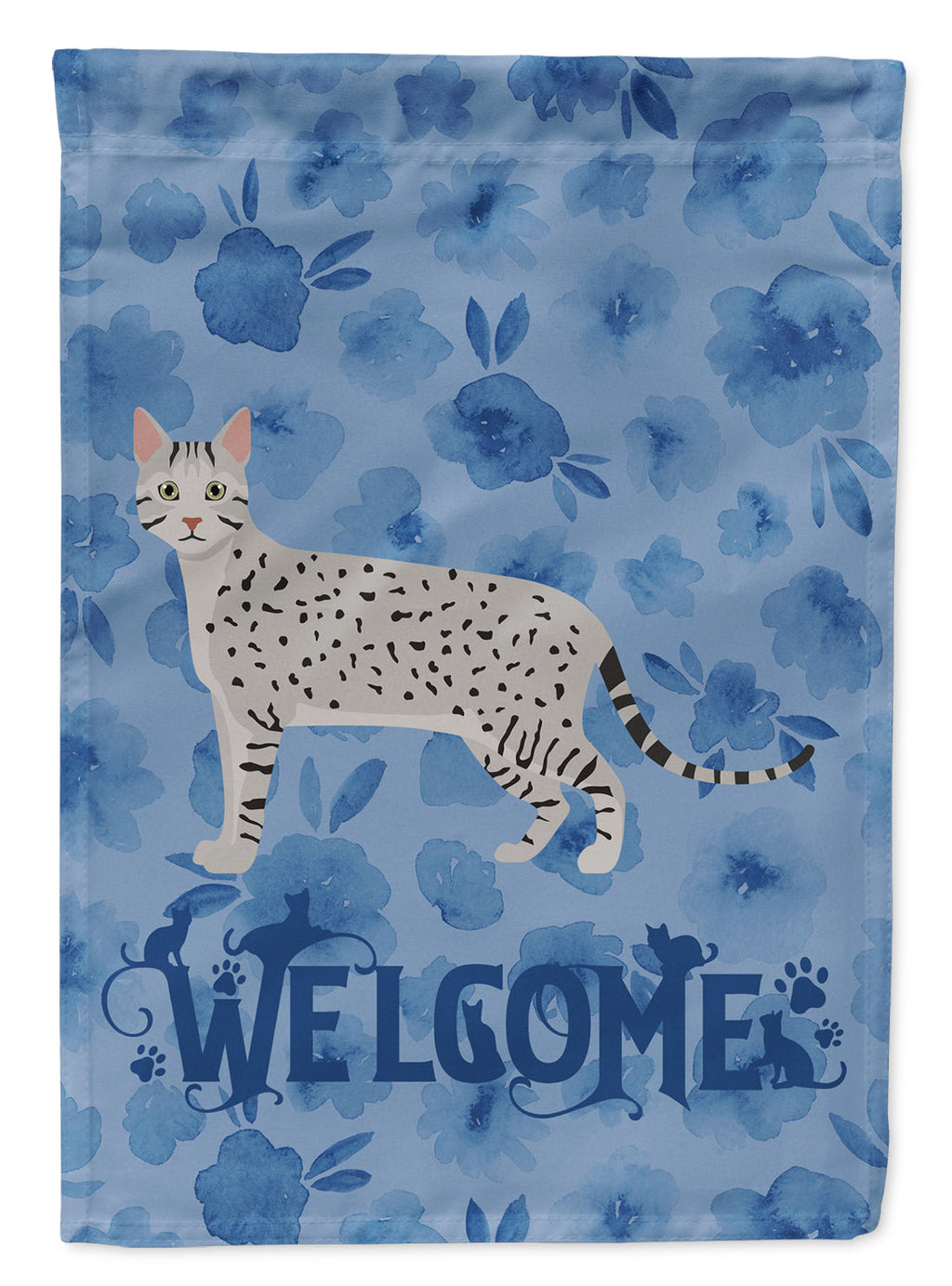 Egyptian Mau Cat Welcome Garden Flag Mailbox Decorative Yard Banner Outside Patio Artwork for Flower Beds, Garden Size, Multicolor